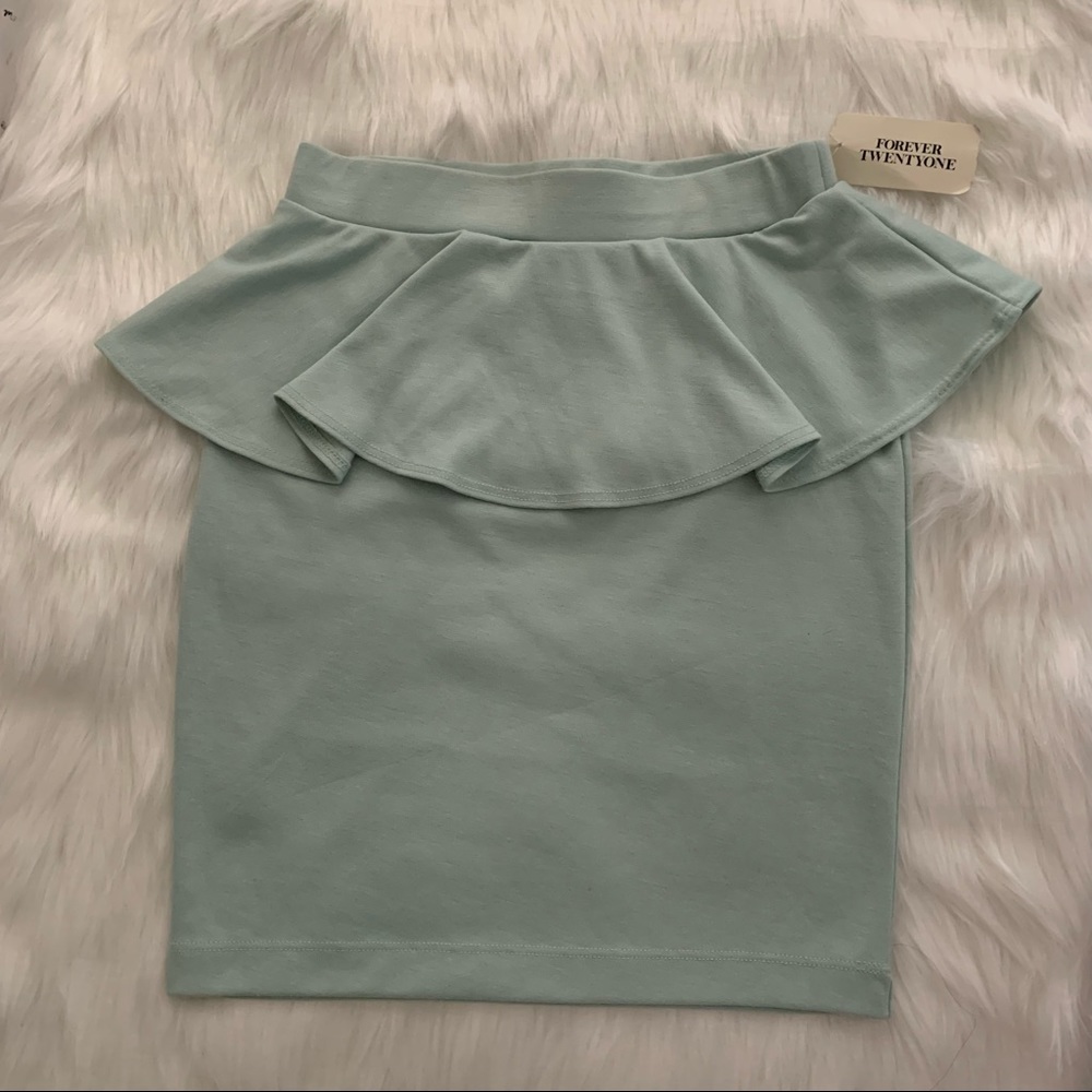 Sage/Mint Peplum Skirt